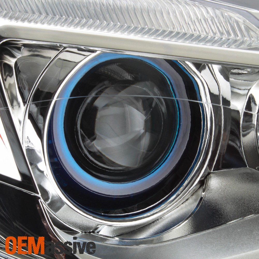 For 2014-2017 Buick Regal Halogen Projector Headlights Chrome Left+Right Pair