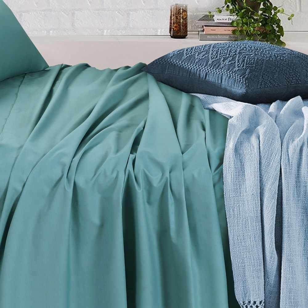 Bed Sheets Single Double King Queen King Single Super King Flat Fitted Sheet Set