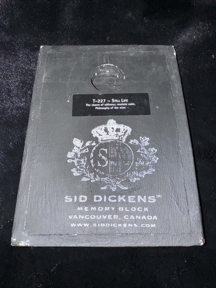Sid Dickens T-227 Still Life Memory Tile Retired Fruit Pear Grapes FREE SHIP