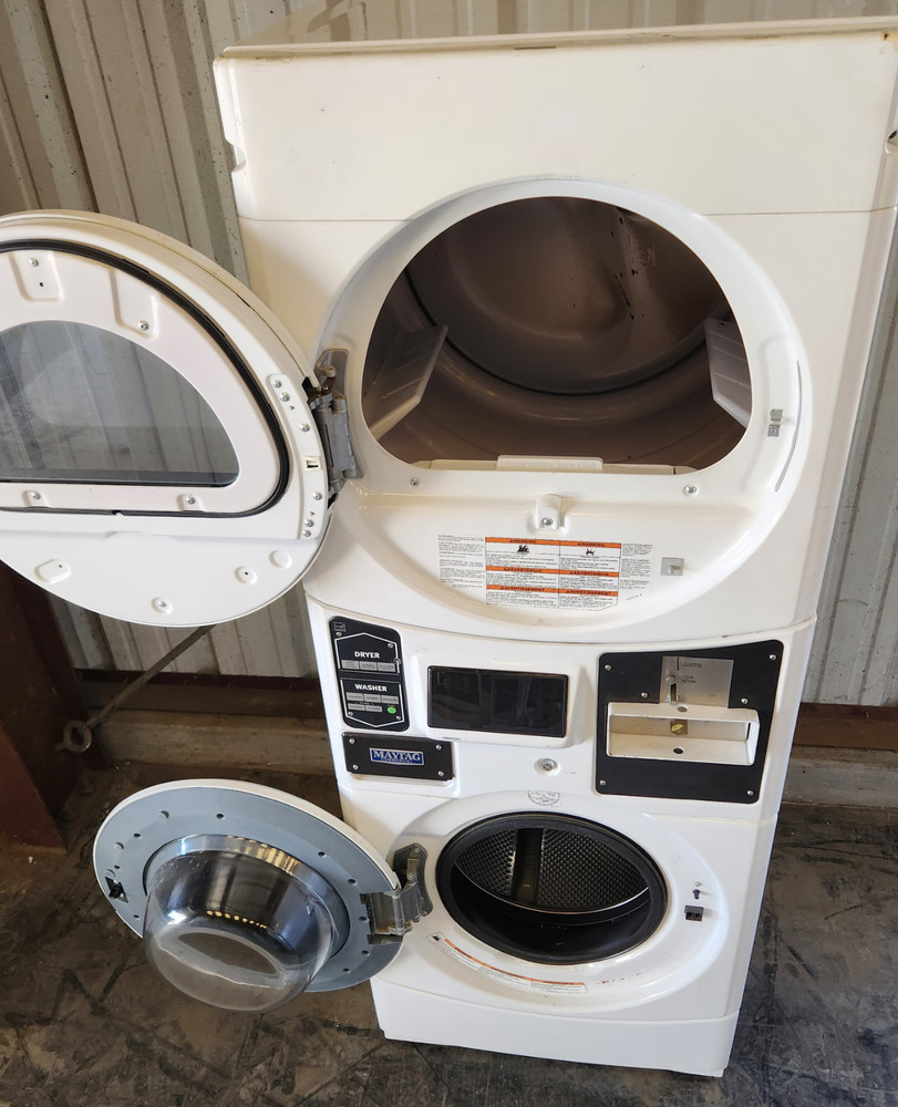 MAYTAG OPL STACK WASHER & DRYER COMBO MODEL:MLG22PDAWW1 SERIAL NO:MA3401392[REF]