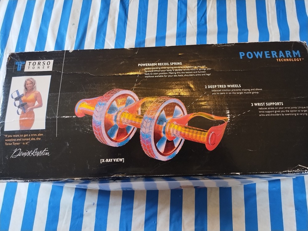Denise Austin Torso Toner AB Abdominal Wheel Roller Core Machine Complete In Box