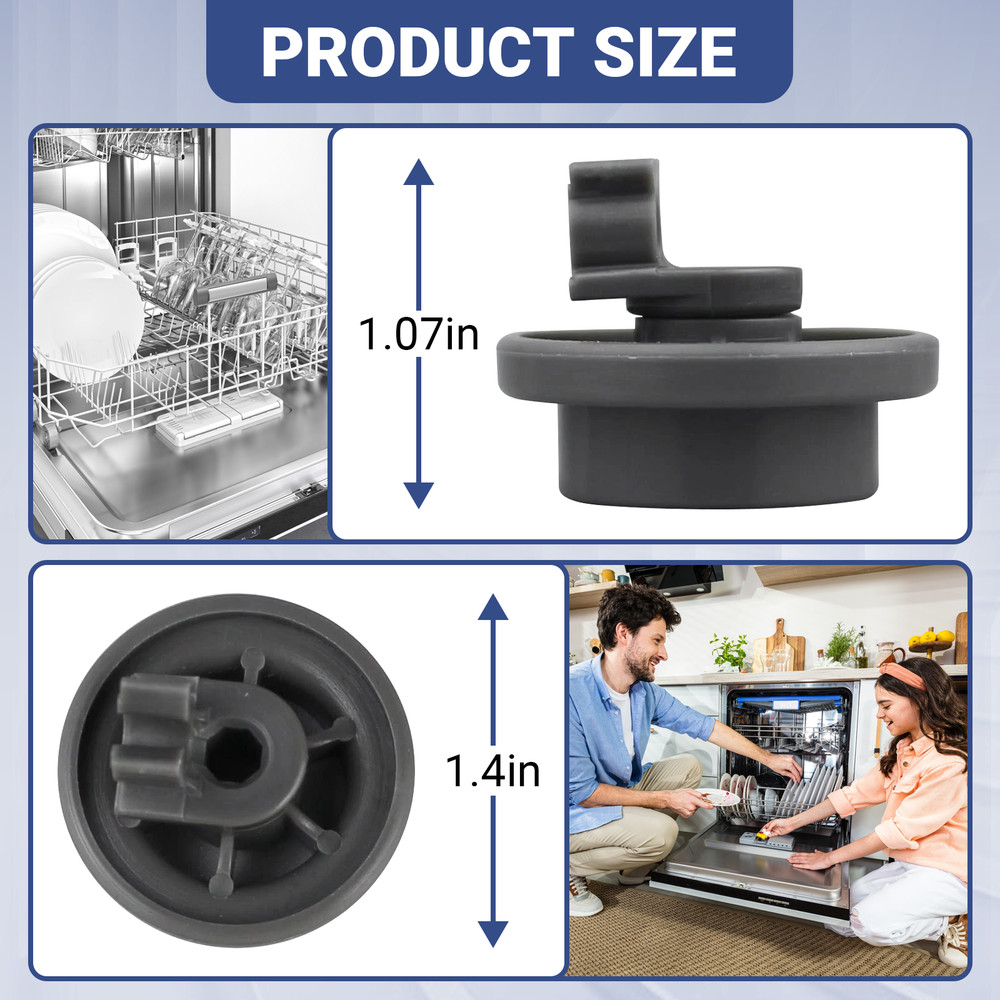 Upgraded 4-Pack Lower Dishrack Roller Assembly Compatible with LG Dishwasher