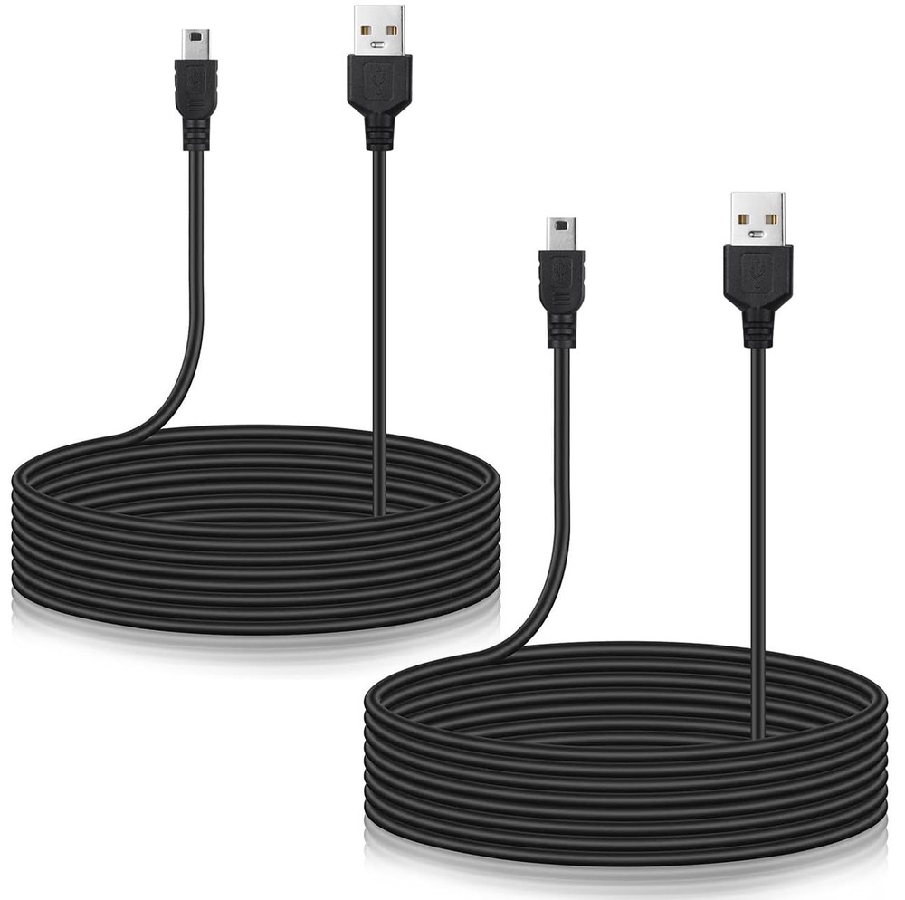 Smays 15 ft Long Mini USB Cable for PS3 Controller, Mini-B Charger Cord...