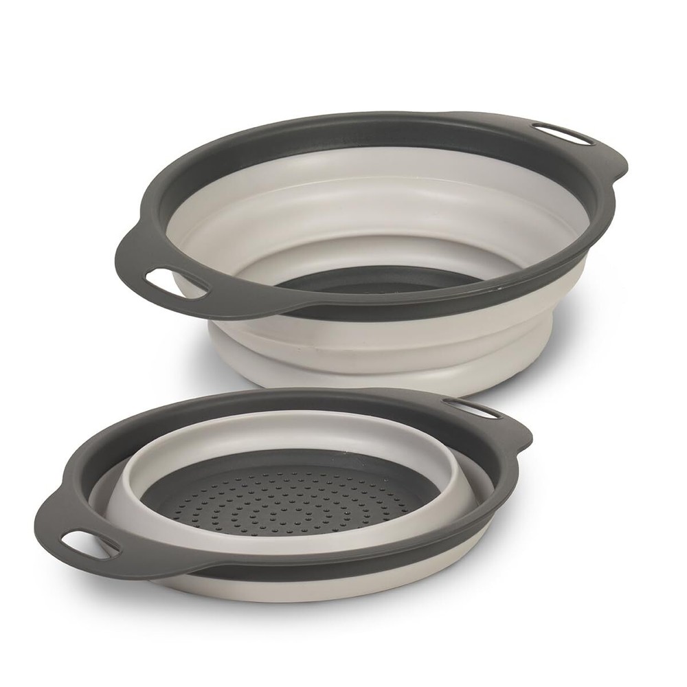 Collapsible Silicone Colanders Kitchen Folding Strainer Bowl for Fruits