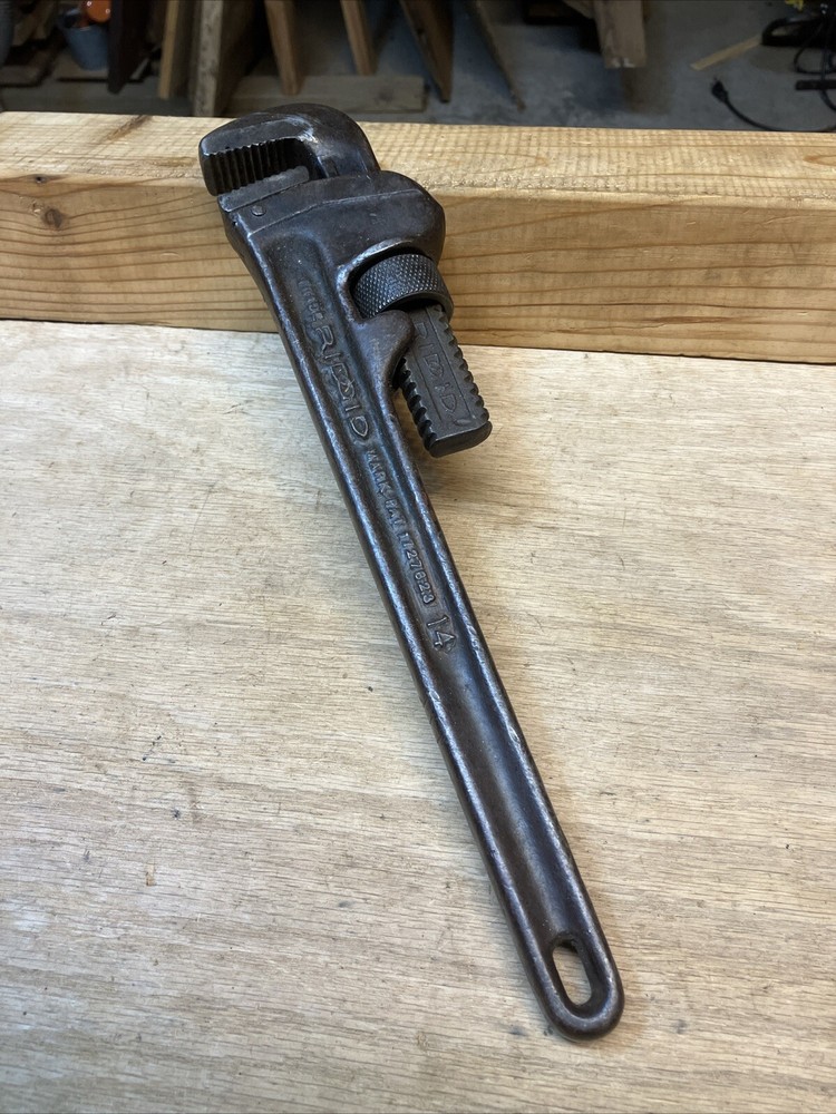 Vintage Rigid 14 Inch Pipe Wrench