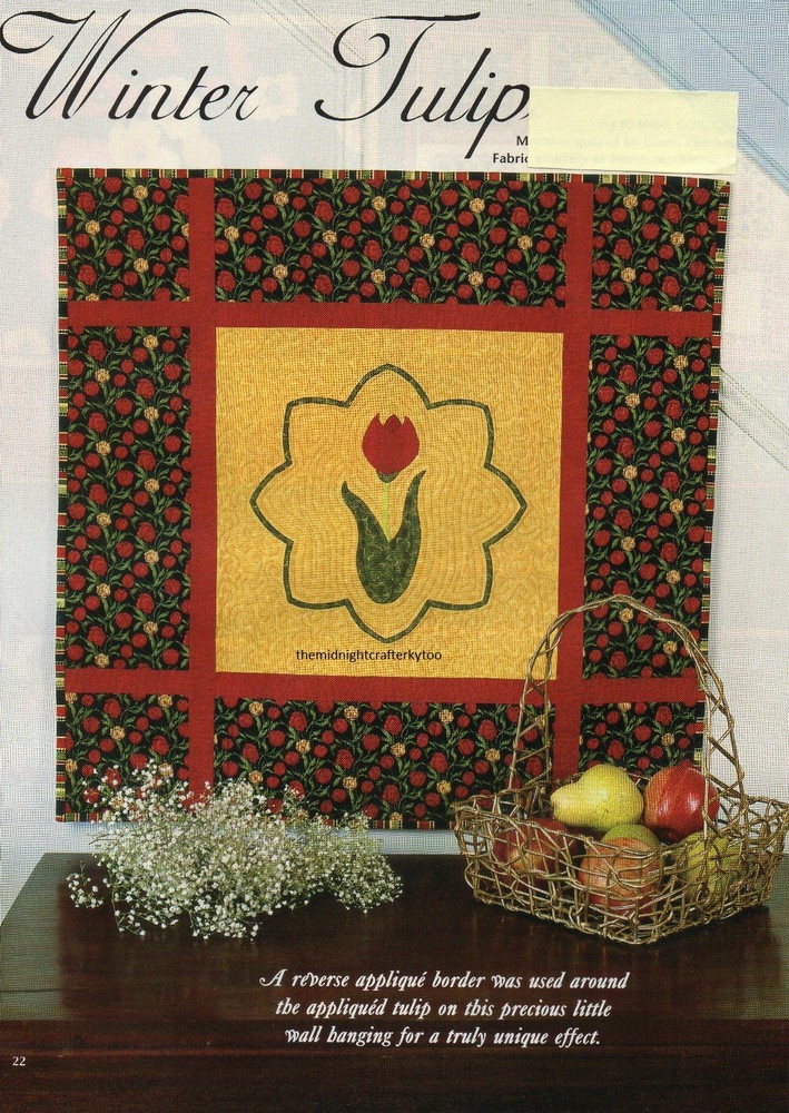 Winter Tulip Quilt Pattern Pieced/Applique JG