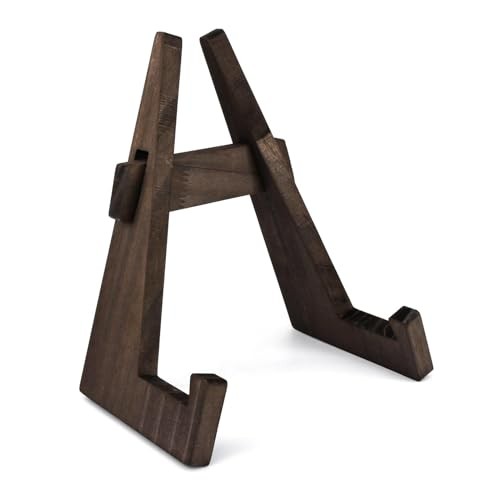 Rustic Adjustable Wooden Cookbook Stand for Kitchen Counter - Perfect