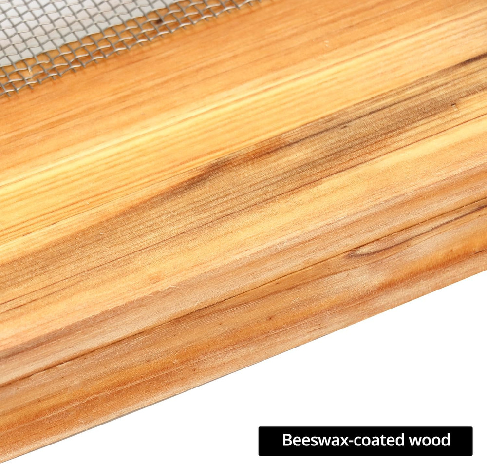 10 Frame Beehive Screened Bottom Board Beeswax Cedar Ventilated Base