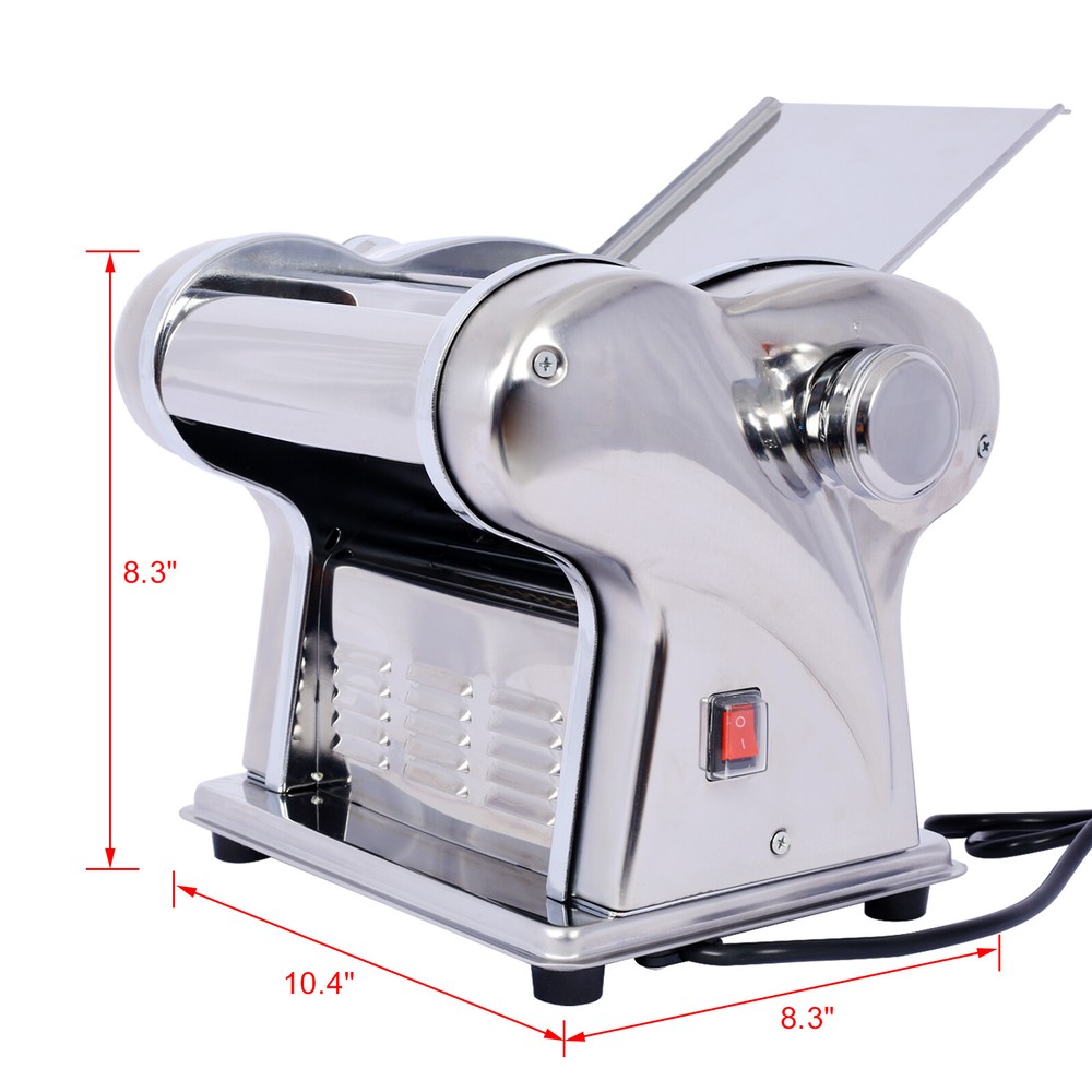 Noodle Maker Machine Dough Roller Cutter Thickness Adjustable Stainless Steel