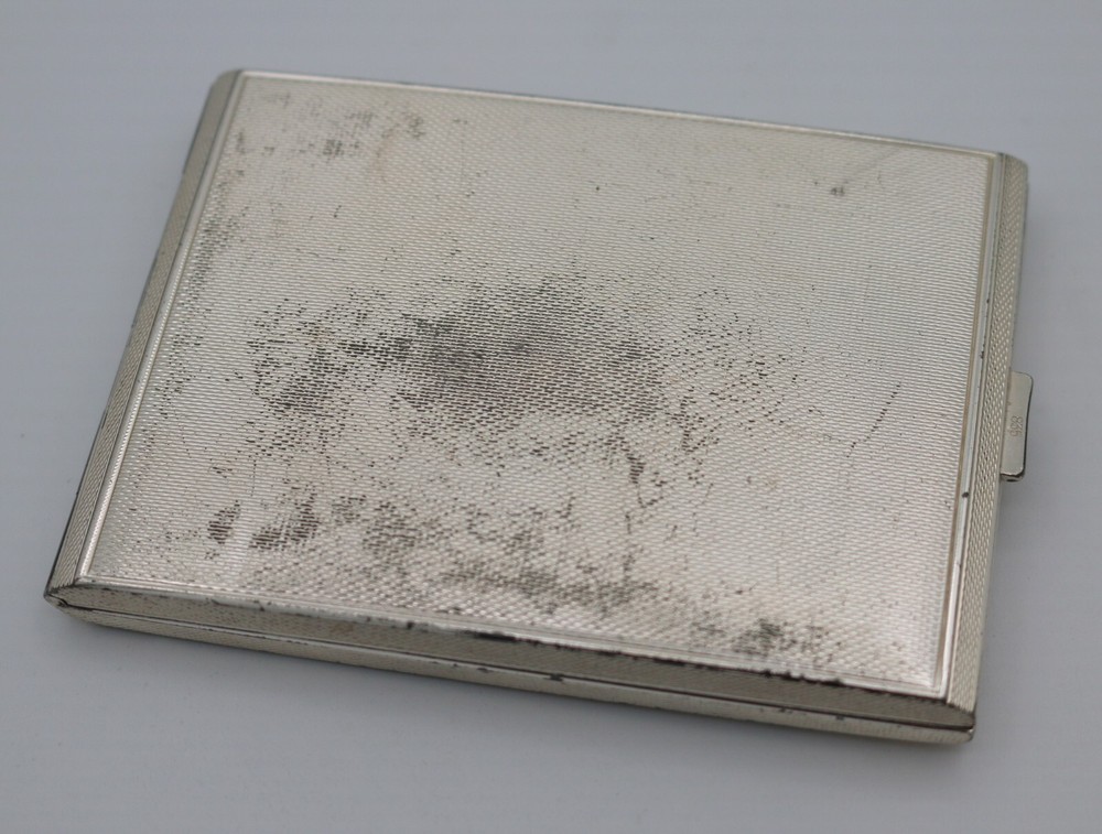 Vintage 835 Silver Cigarette Case Box~113 Grams