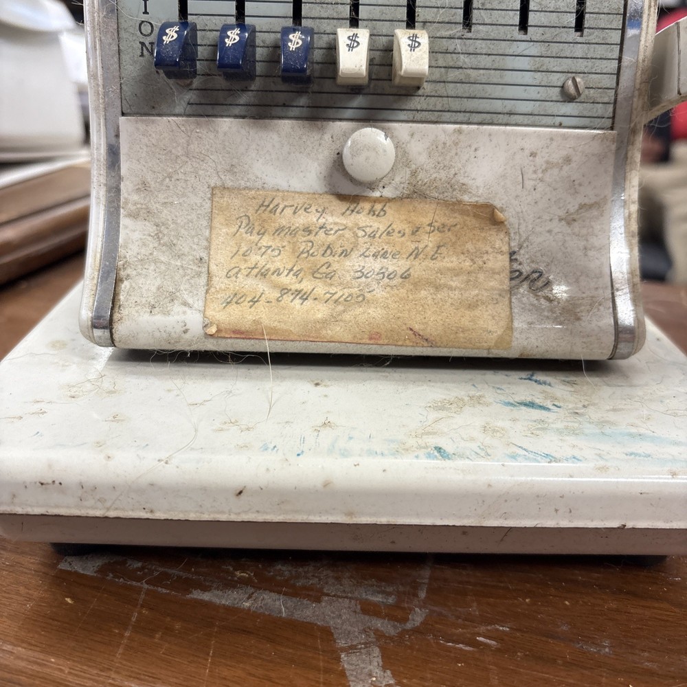 Paymaster Series X-2000 Check Writing Machine Vintage Blue/White MINT (No Key)