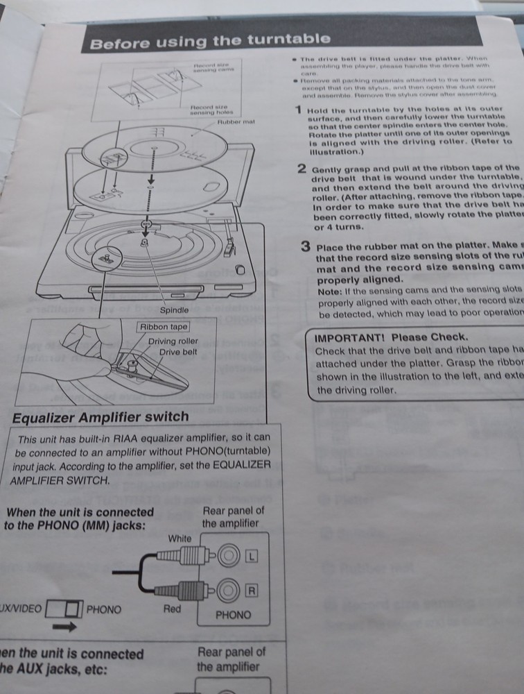 VTG DENON DP-25F FULL AUTOMATIC TURNTABLE w/OPERATING INSTRUCTIONS & Spindle