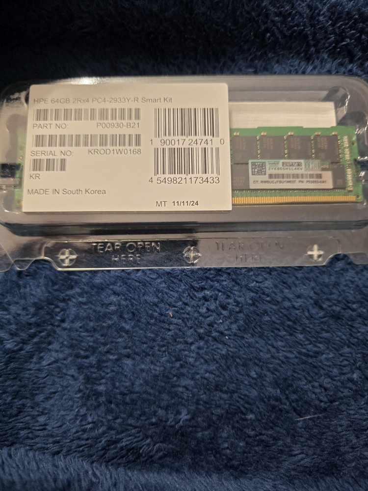hpe 64gb 2rx4 pc4-2933y-r Smart Kit