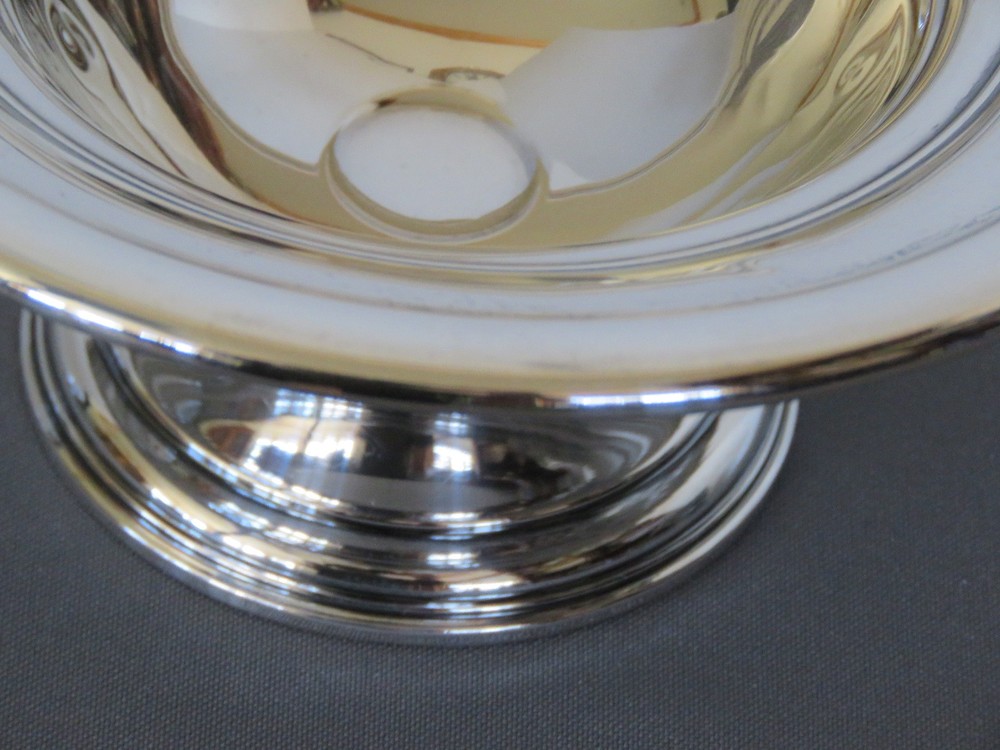 Antique La Pierre STERLING .925 Pattern 47 Plain 6 inch Round Compote Weighted