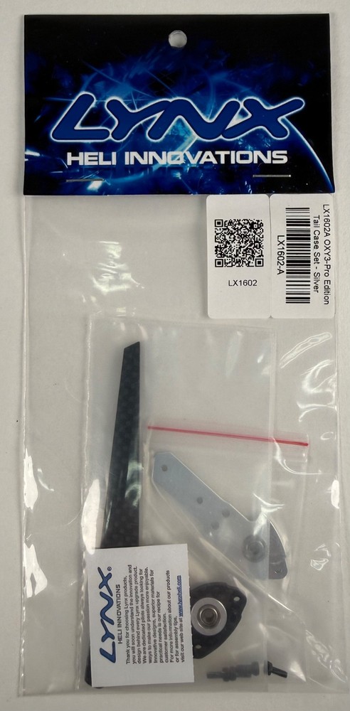 LYNX OXY HELI OXY 3 PRO EDITION TAIL CASE SET SILVER LX1602-A