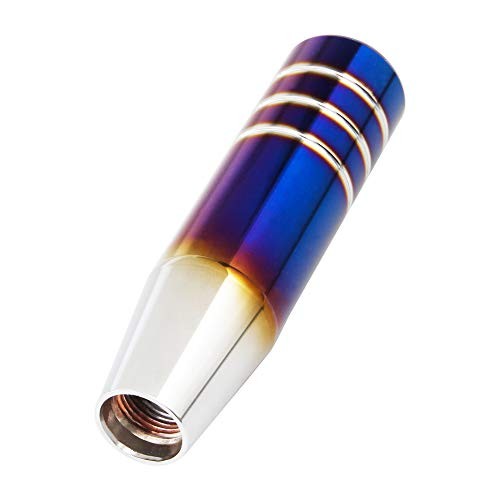 Aluminum Weighted Shift knobs, Universal Burnt Blue Long Shift knobs Silver
