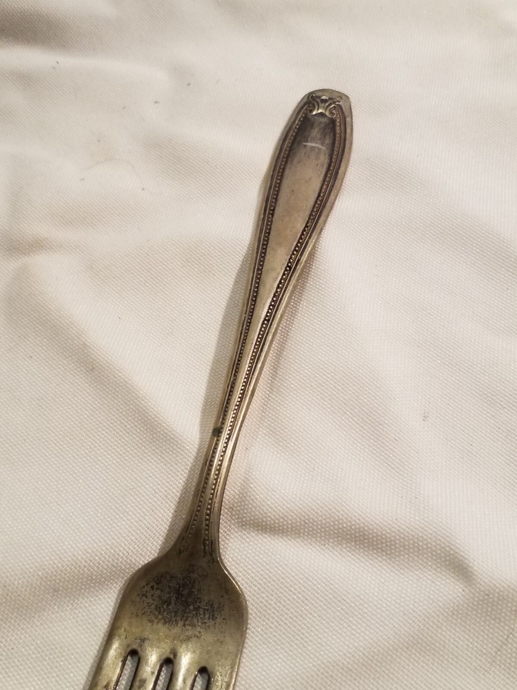 Regal Silver Co. Vintage Silver Dinner/ Table Fork 7.5" Tarnished Antique Fork