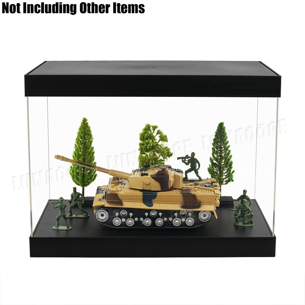 US Large Acrylic Plastic 15" 38cm Display Case Perspex Box Dustproof Protection