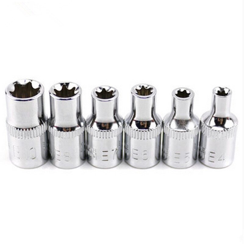Female E Torx Socket Set 3/8 1/2 1/4 Drive E4 - E24 External Torque Star Sock