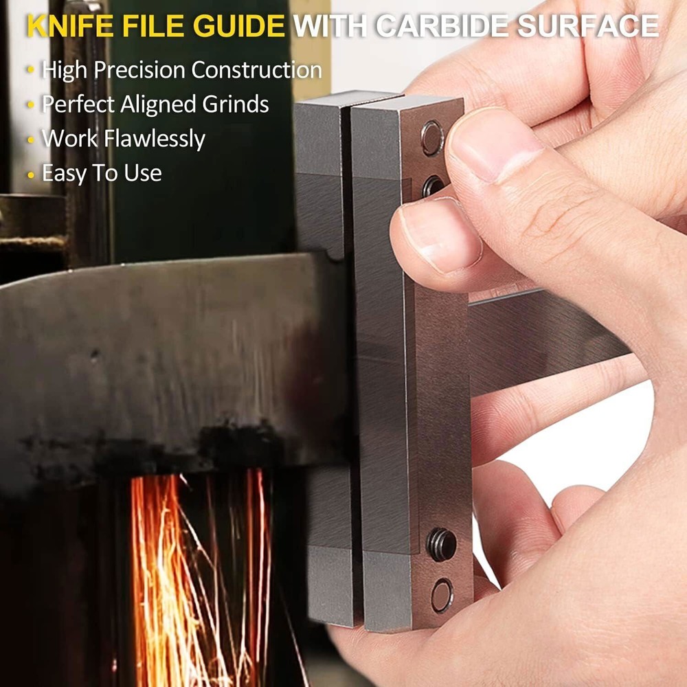 Hardened File Guide with Carbide Surface Fits Knife Making Blade Width up to 2''