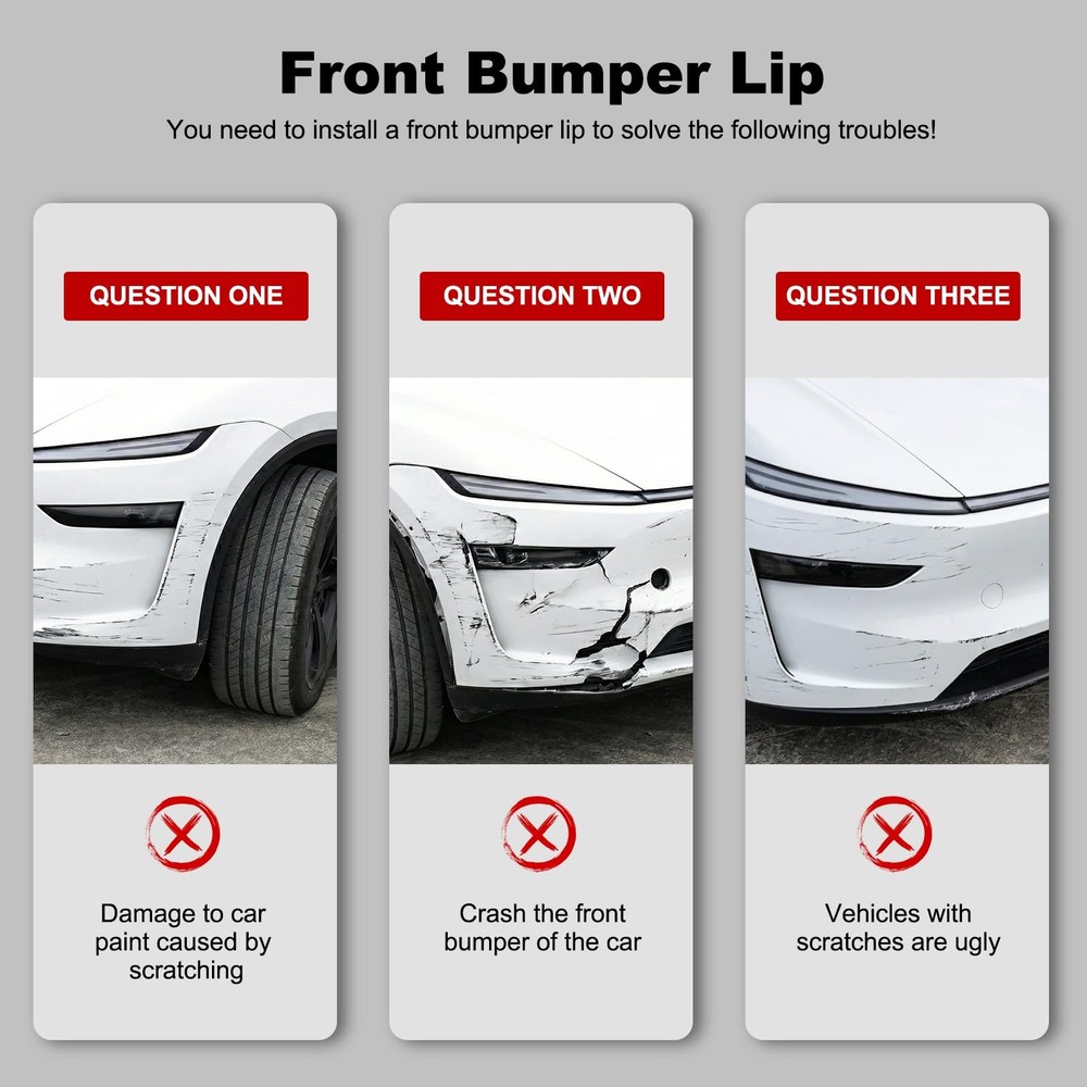 Tesla Model Y Juniper V Style Front Bumper Lip