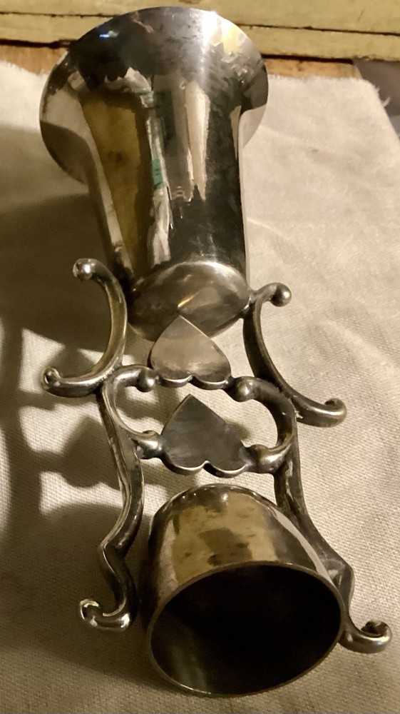 MARRIAGE CUP Silverplate 2 HEARTS Vintage