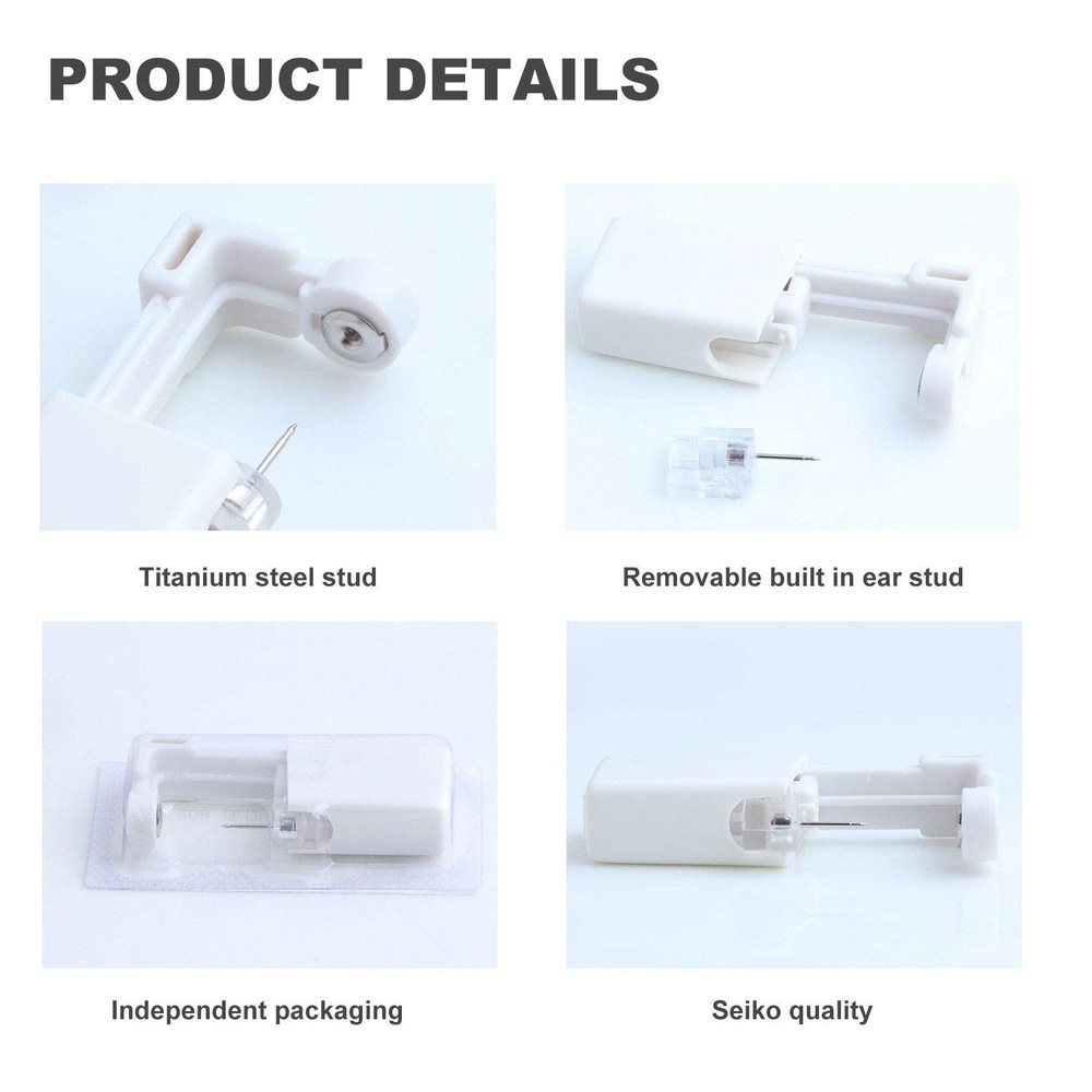 2 Pack Nose Piercing + 2 Pack Ear Piercing Kit, Simple and Safe to Use, Great...
