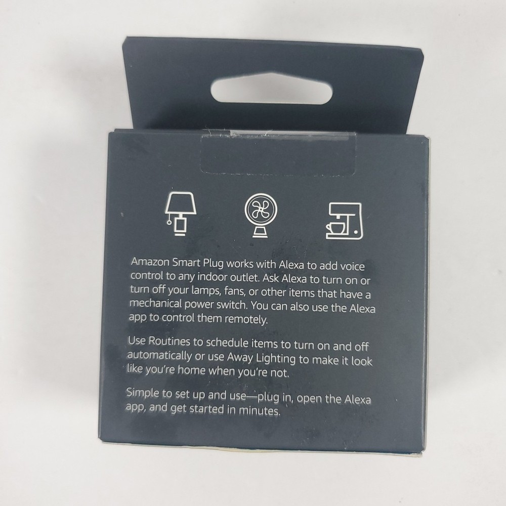 New - Amazon Smart Plug Works with Alexa Simple setup, endless possibilities