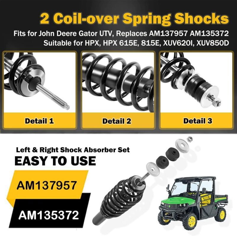 AM135372 Front Left & Right Shock Absorber Set for John Deere Gator UTV 2pc