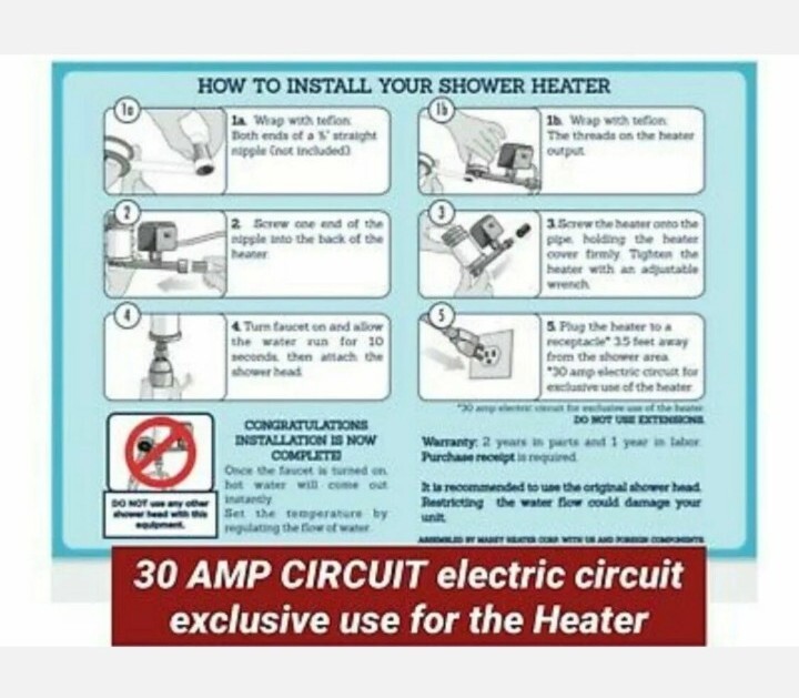 New MAREY 110V 1.5 GPM Electric Mini Tankless Shower Water Heater FREE SHIPPING.