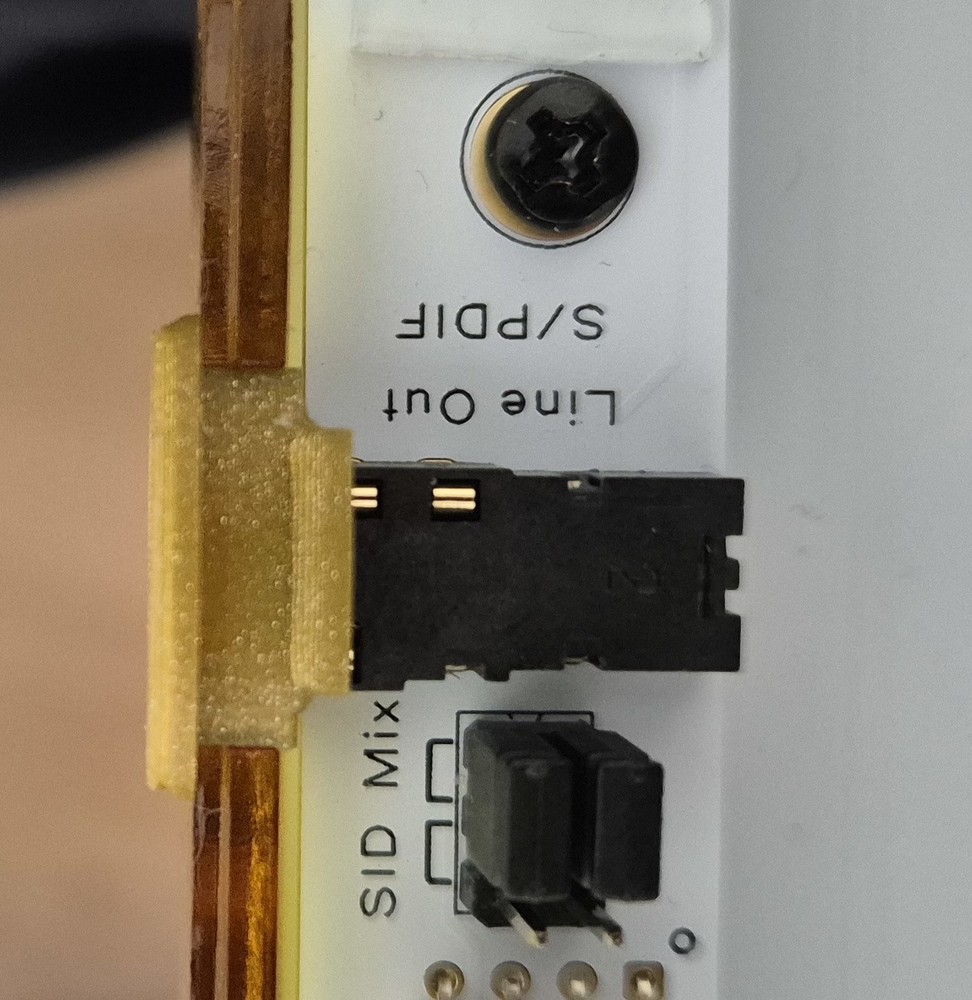 3D Printed Audio Jack Support / Protective Brace for Commodore 64 Ultimate II+