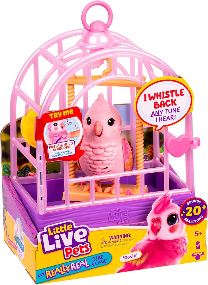 My Really Real Talking Bird Toy Rosie Interactive Voice Repeating 20 + Sounds Ca