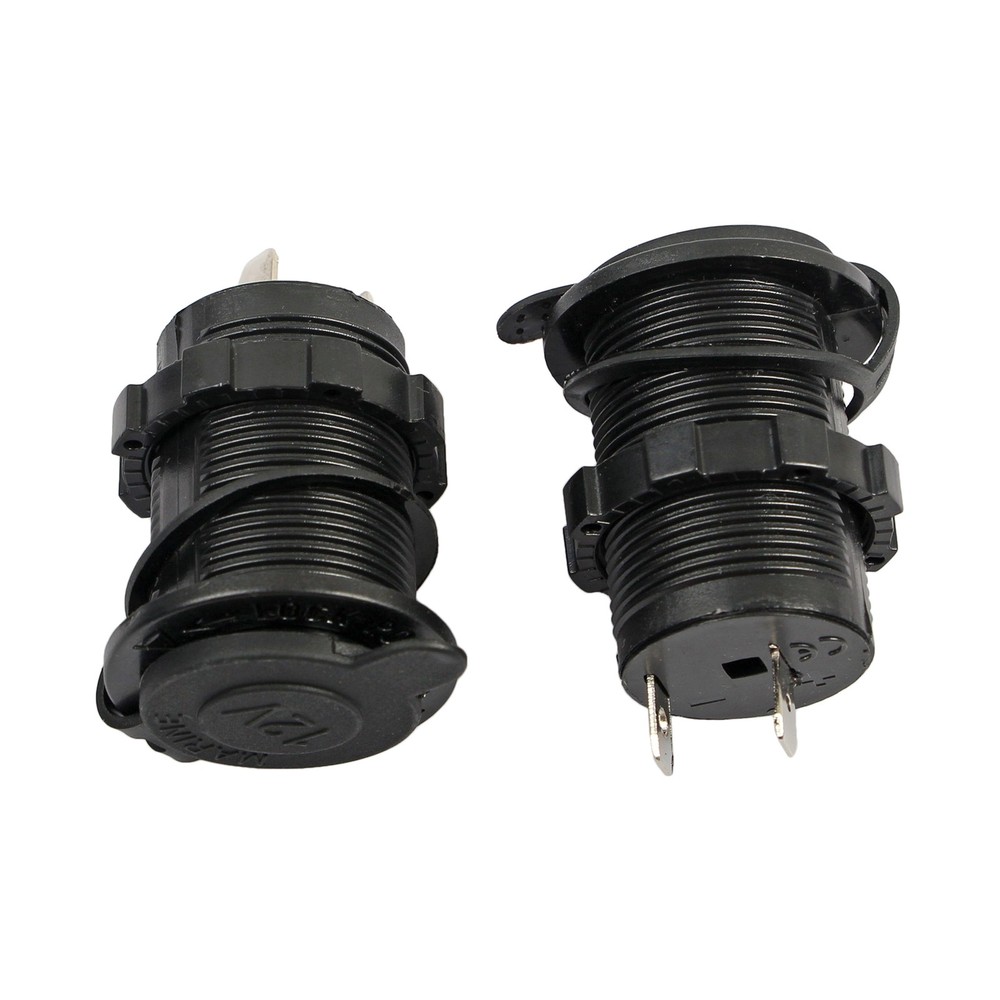 For 12V Car Marine ATV 2 Pieces Cigarette Lighter Power Plug Socket