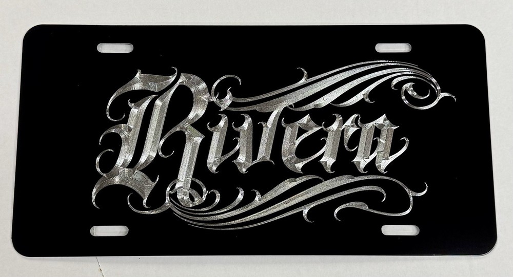 Custom Personalized Name 🔥REFLECTIVE Diamond Etched License Plate Front Car Tag