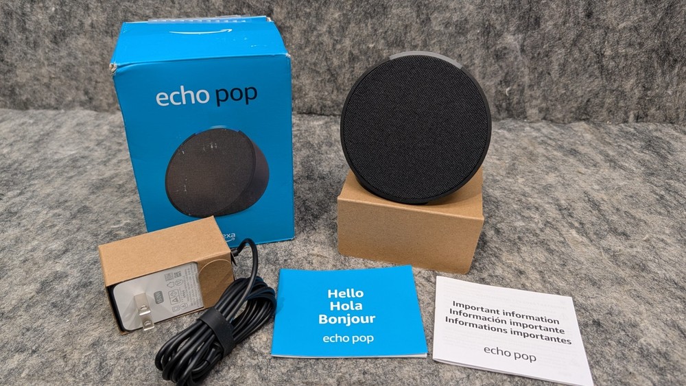 Amazon Echo Pop WiFi/Bluetooth Smart Speaker C2H4R9 Black 🔥New/Open🔥