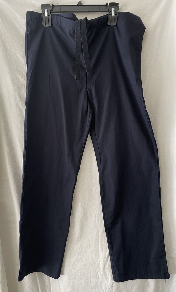 BLUE Navy Blue Scrub Set Top & Drawstring Pant M