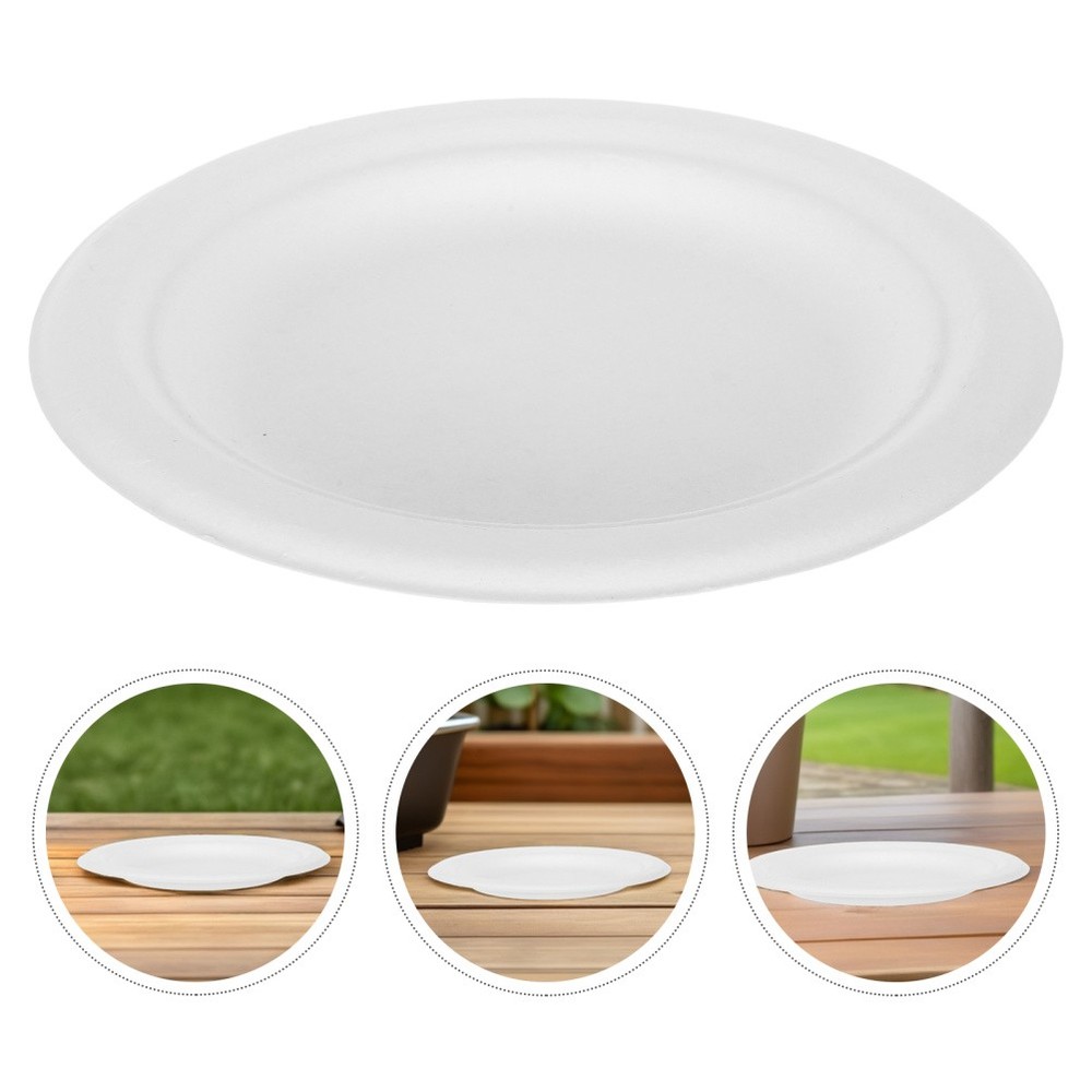 100 Pcs Lunch Round Tray for Coffee Table