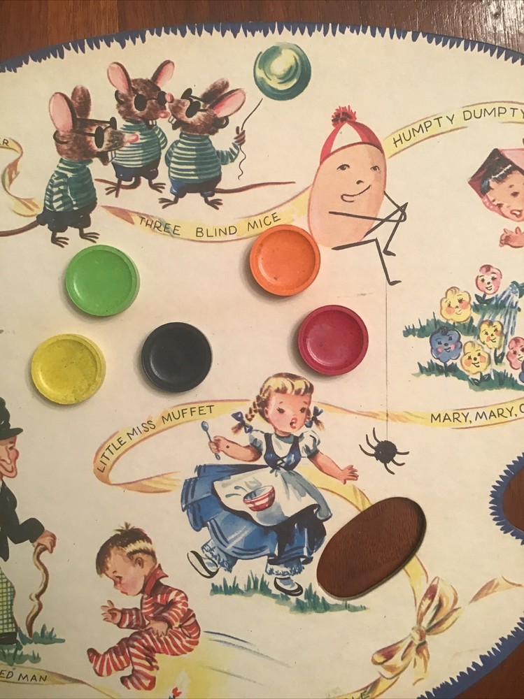 Nursery Rhyme Art Palette Retro Graphics