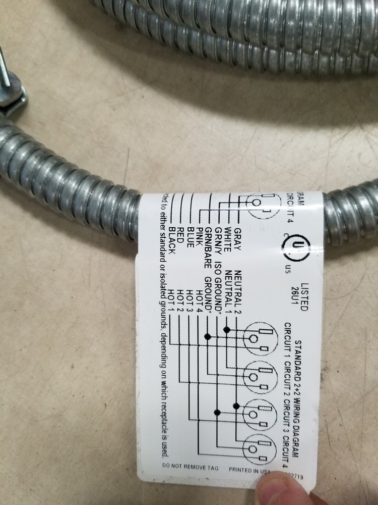 Bryne Ceiling Electrical In-Feed Cable 12 Ft Flex Cable