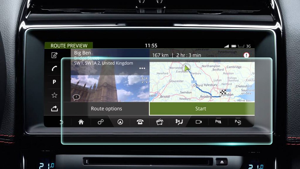 Crystal Clear Screen Protector for 2017 Jaguar XE Vehicle Navigation