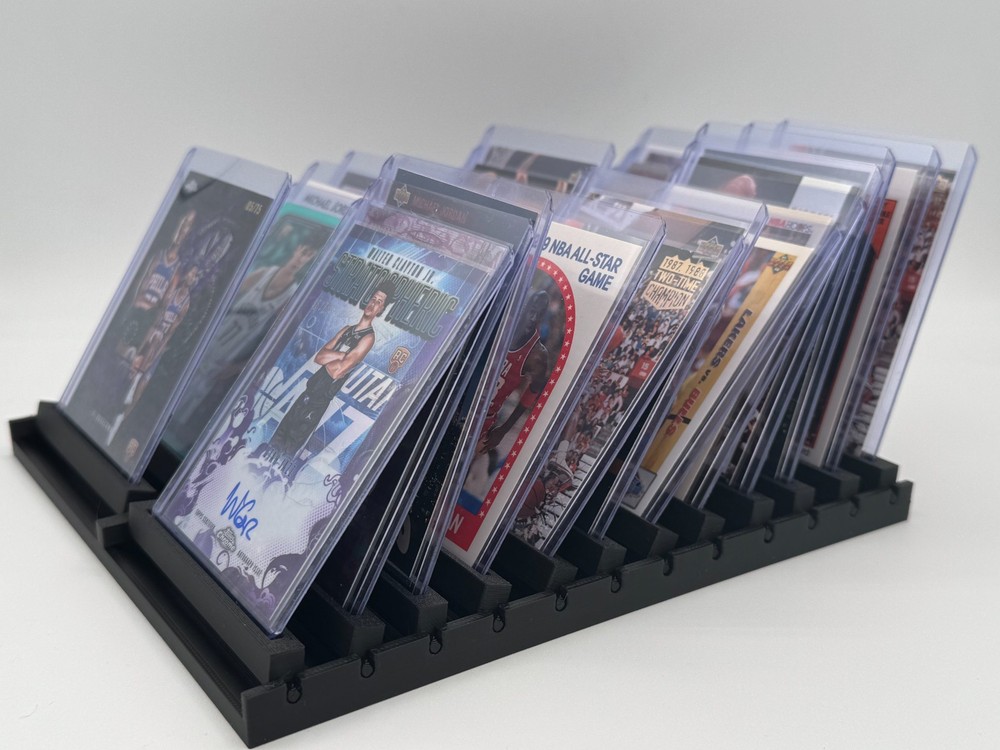 Black Flip Station – Top Loader Display – Dual Row Browsing Rack (Holds 24)
