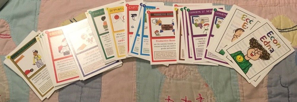 Kids Econ Posters Economics Educational Learning Activity Game Cards