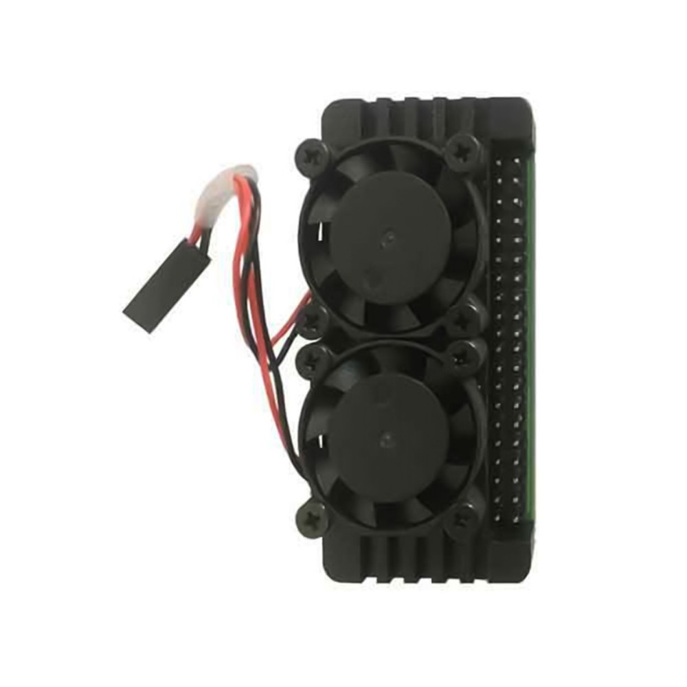 Aluminum Heatsink Case Shell With Double Cooling Fans For Raspberry Pi Zero 2W