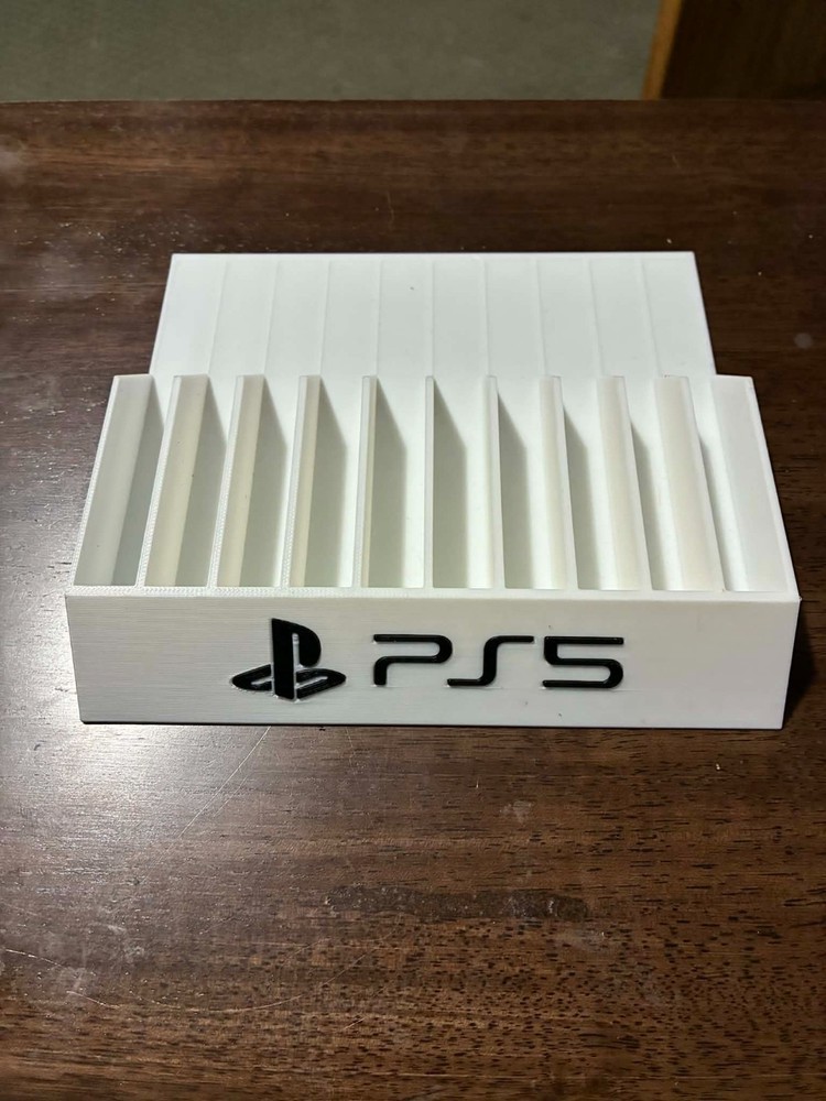 PlayStation 5 Ps5 Game Case Holder White/Black 3d Printed