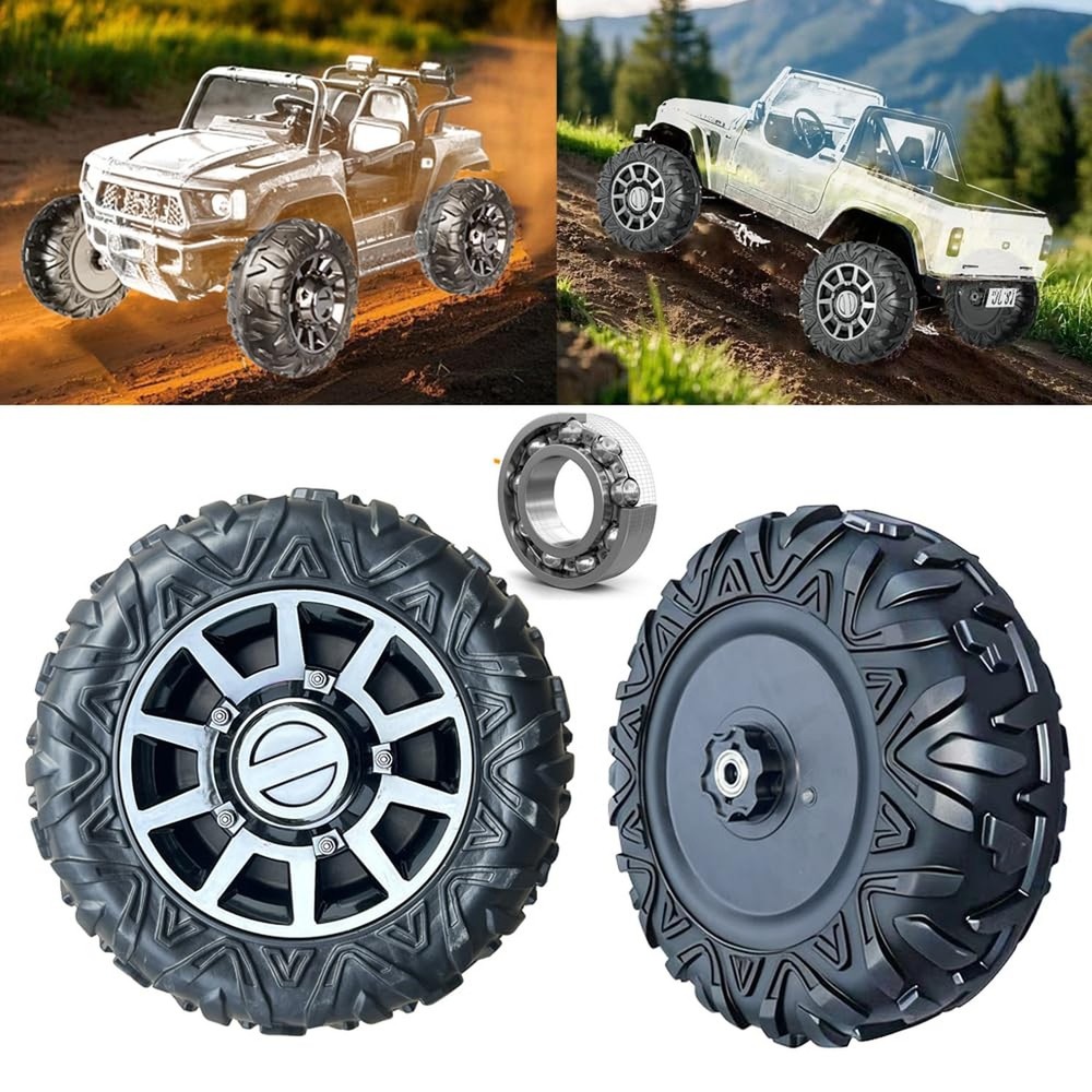 2Pack 33CM/13'' EVA Solid Compound Tire for Power Wheels Ride on Car ﻿All