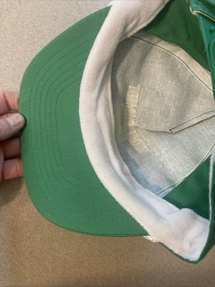 Vintage Wolfschmidt Vodka Green Snapback Hat Embroidered