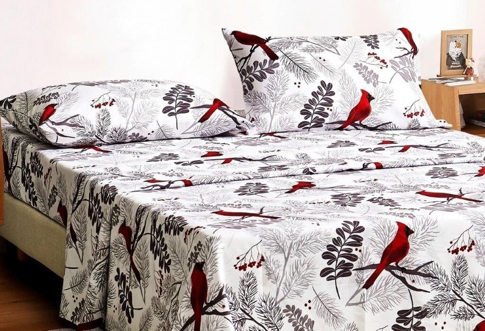 Ultra Soft Cardinals - 4-Piece Bed Sheet Set