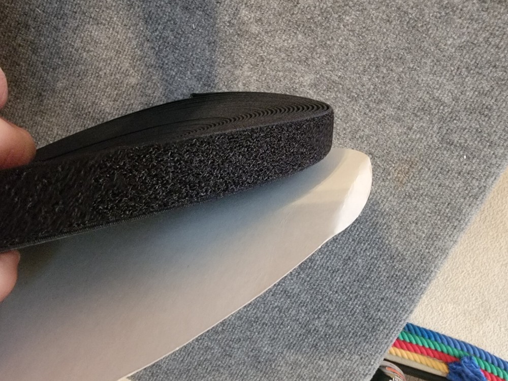 1" X 27.5 Yd Woven Elastic LOOP Sew ON BLACK Tape Hook & Loop LOOP SIDE ONLY