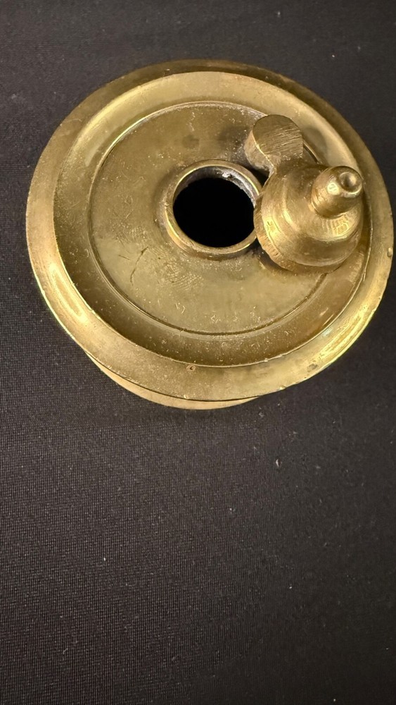 Antique Brass Captains Inkwell Circa 1840