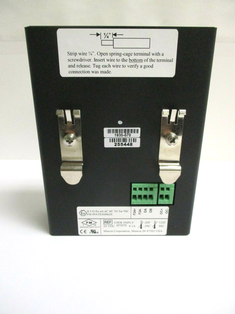 MAXON CORPORATION, USER DISPLAY